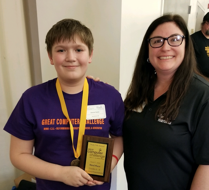 SMSIWCS's tweet photo. SMS rocked the Great Computer Challenge this weekend at ODU, taking 3rd place in Desktop Presentations, 1st place in Graphic Design and 1st place in Video Editing! Way to go Panthers! #Panthersharp #GCC2020 #BayDiesel
@WHROEducation @ODU https://t.co/F4Clur82UF