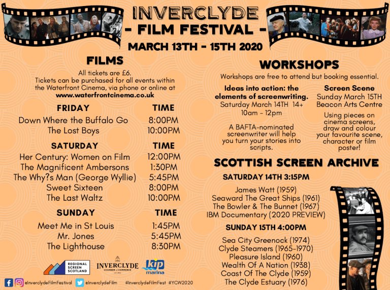 The <a href="/inverclydefilm/">Inverclyde Film Festival</a> gets underway this week.

#DiscoverInverclyde #InverclydeFilmFestival #Greenock #Inverclyde #Scotland #ScotlandIsNow #VisitScotland #LoveScotland #FilmFestival #YCW2020 #History #Heritage