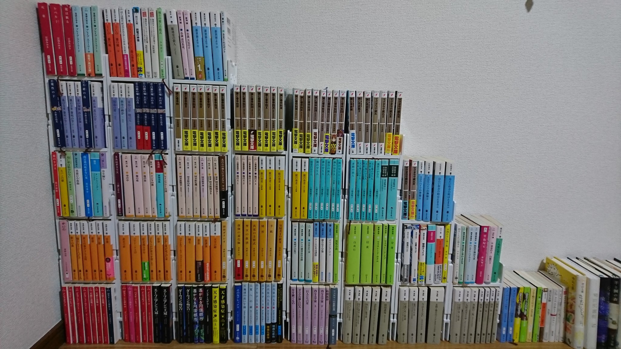 Fg 読書アカウント界隈ではダイソーの お助け本棚 は有名だと思うけど実はアレ 縦に連結できるようになっているから お助け本棚 だけで本棚みたいにできる T Co Zfxn5gmh0u Twitter