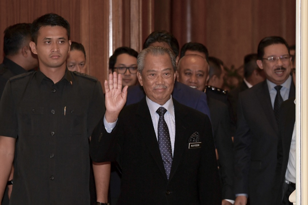 jpmgov_'s tweet photo. 09 Mac 2020 - YAB Perdana Menteri, Tan Sri Dato' Hj. Muhyiddin Bin Hj. Mohd Yassin semasa Sidang Pengumuman Senarai Barisan Jemaah Menteri Kerajaan, bertempat di Aras 3 Banggunan Perdana Putra, Putrajaya. 

#YABPM 
#SidangMedia 
#SenaraiJemaahMenteri
#JabatanPerdanaMenteri https://t.co/RADBqaMeeI