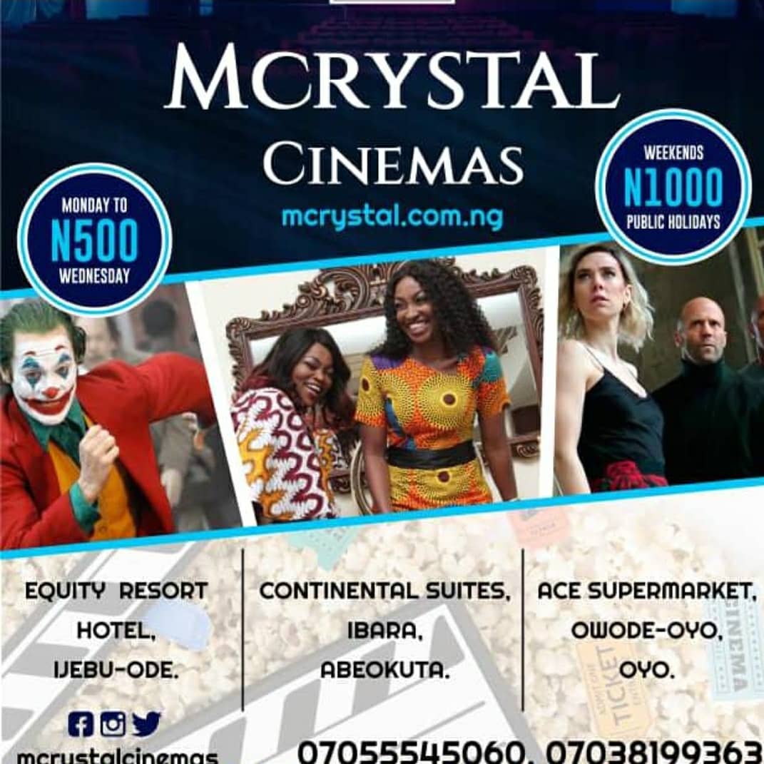 mcrystalcinemas's tweet photo. Hello Monday to Wednesday is here
See MOVIES @n500 only
. 🥰🥰😇🥰🥰
PROMO VALID FOR MARCH
.
#mcrystalcinemas #fateofalakada #WhosTheBossFilm #dearaffymovie #sugarrushmovie #nollywood #fnf9 #monday https://t.co/OwargGJiLC