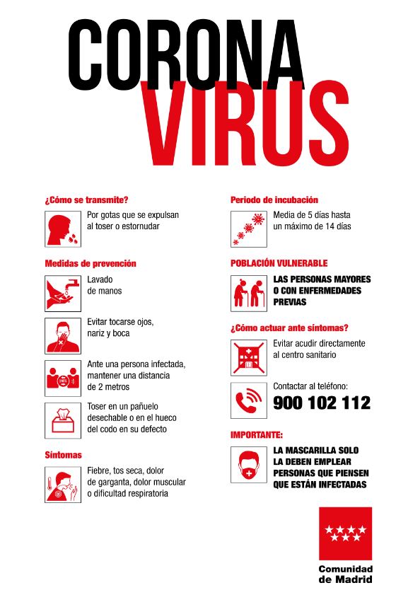EnfermeroEnred's tweet photo. Ante la situación del #coronavirus a nivel mundial. Lo único que podemos pedir es consumir información fiable. 

¿Vives en #Madrid?

Desde la @ComunidadMadrid se lanza esta información que resume aspectos claros e importantes

¡Comparte! 

#CoronavirusESP 
#COVID2019 https://t.co/6iQyks2eeF
