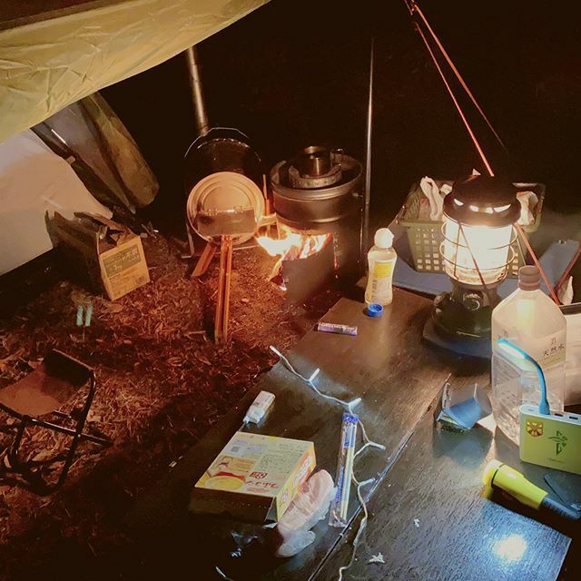 ペール缶薪ストーブ