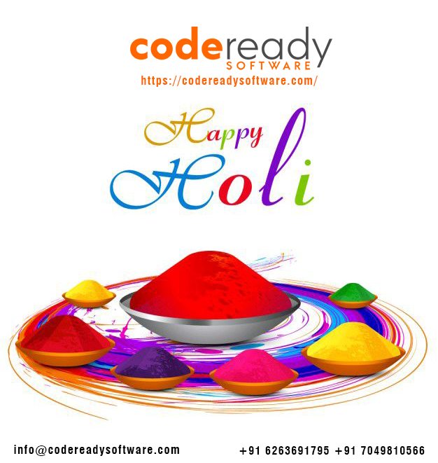 CodeReadySoftw1's tweet image. Happy Holi. Dear all, may God bless us with a vibrant and colourful life infused with happiness, love and peace. May our bond of love strengthen every year. Wishing you a wonderful Happy Holi.

 #HAPPYHOLI

Visit us codereadysoftware.com
Contact here +91 6263691795, 7049810566