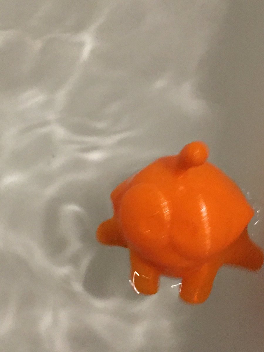 infinity3dp_JP's tweet image. Polymakerさんの #PolyFlex （硬さ95A）を出力してみました。サポートは取りにくいけど、Z方向はかなり強い。意外とお風呂のおもちゃにいいかも🛀
#Infinity3DP #X1Speed