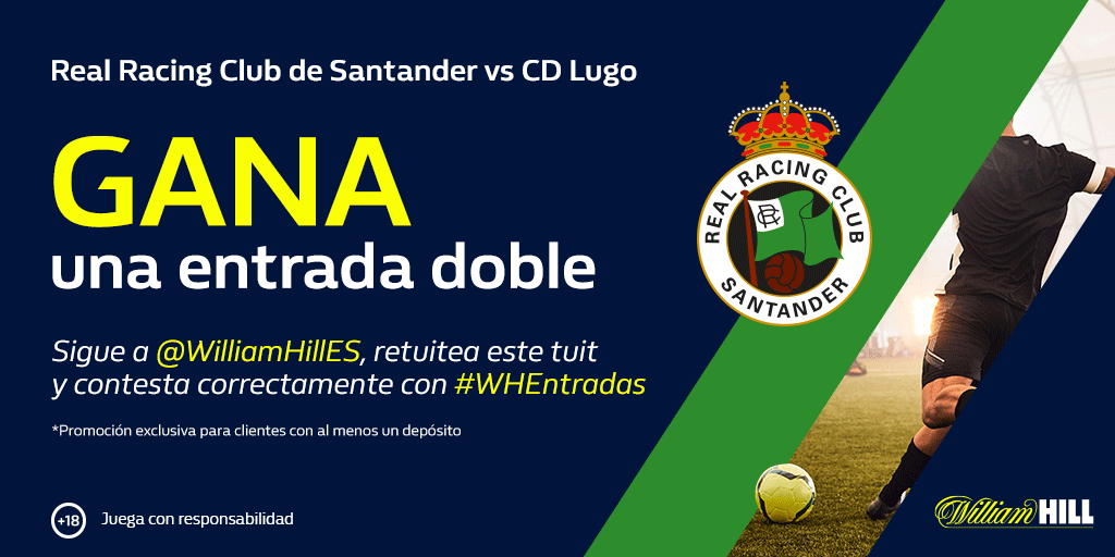 WilliamHillES's tweet photo. 🎟🎟 Sorteamos 3 entradas dobles para el #RacingLugo ⚽
✅ Síguenos
🔁 Haz RT
💬 Responde con #WHEntradas ¿Cuál fue el resultado del último Racing vs Lugo en El Sardinero? @realracingclub
⏱Ganadores: 10/03/2020
T&C 👉 https://t.co/NFUiF2QGnL https://t.co/4hP52BQdMh
