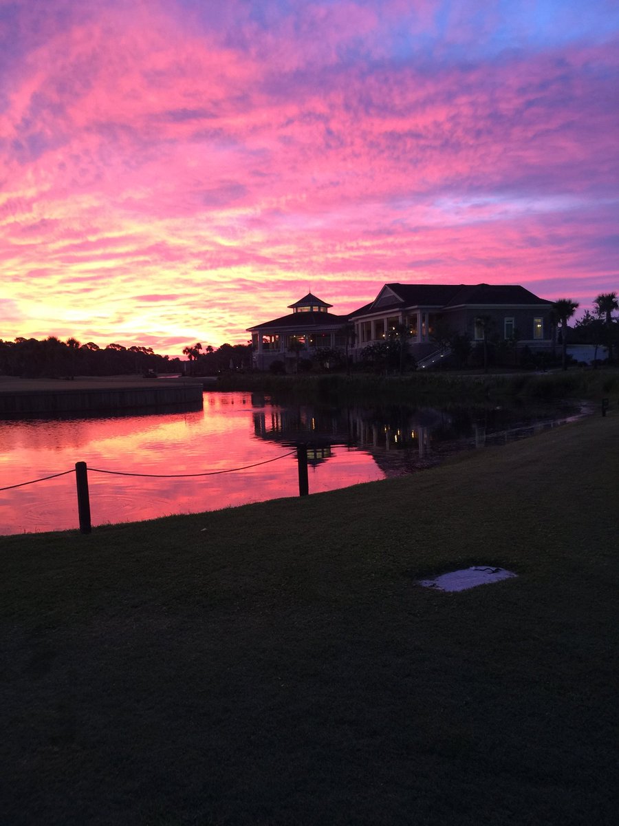 Good morning from The Sea Pines Resort! May your week be as beautiful as this sunrise.