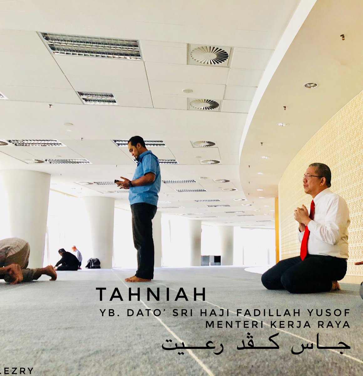 |Alhamdulillah, syukur padaNya|

Tahniah buat YB Dato' Sri Haji Fadillah Bin Hj Yusof, Menteri Kerja Raya <a href="/PetraJayaMP/">Fadillah Yusof 🇲🇾</a> 

Tahniah juga kepada YB Datuk Dr Shahruddin Bin Md Salleh, Timbalan Menteri Kerja Raya. 

Moga terus cemerlang berbakti, demi Agama, Bangsa &amp; Negara.