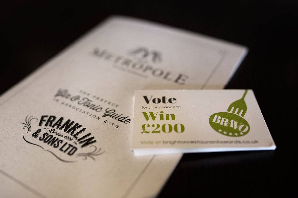 The BRAVOs are coming to an end, if you've not voted yet please do! Voting ends March 15
#BRAVO2020 #BestCocktail #BestBrunch
brightonrestaurantawards.co.uk/metropole-bar?…