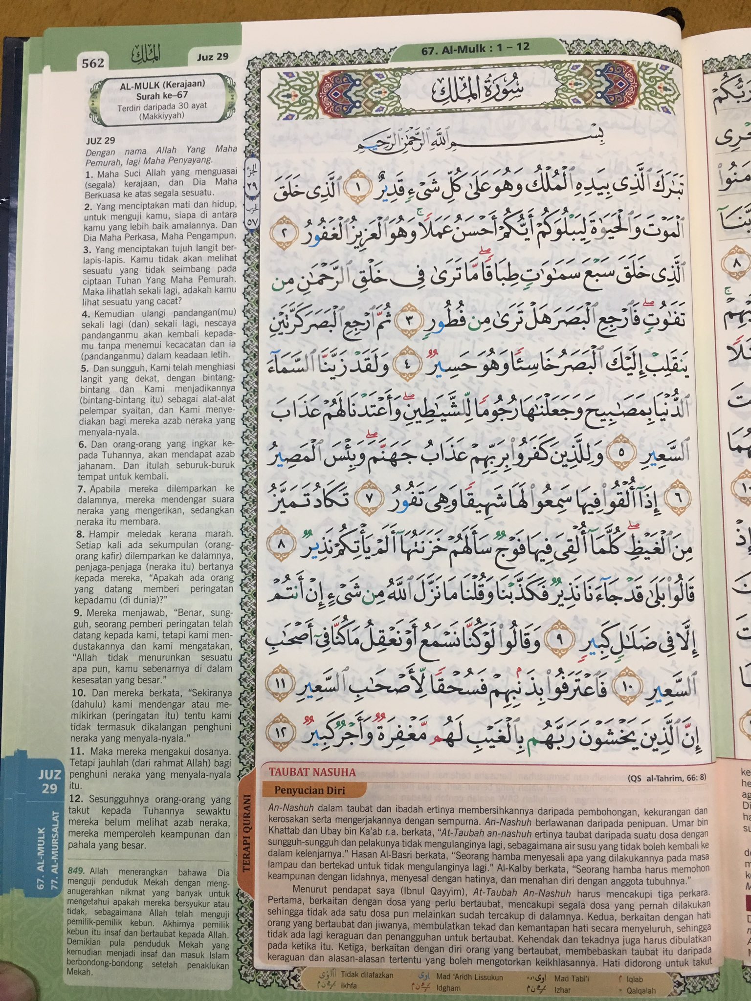 29 berapa surat juzuk muka Surah Al