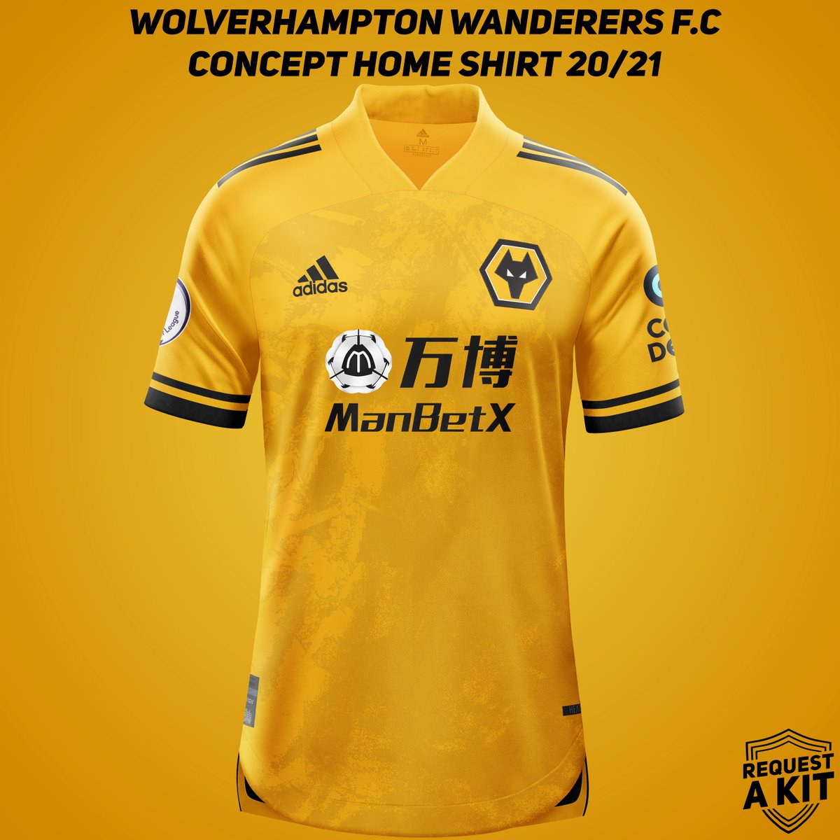 requestakit's tweet image. Wolverhampton Wanderers F.C Concept Home, Away and Third Shirts 2020-21 (requested by @WolvesFC_latest) #wwfc #wolves #TalkingWolves #FM20 #wearethecommunity