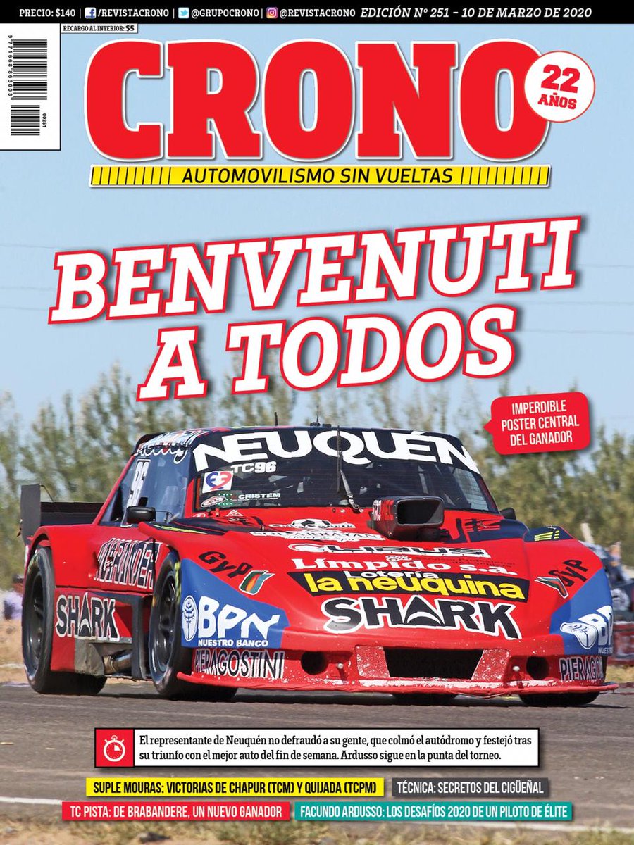 CRONO / Todo el TC y TC Pista de Neuquén , Juan C Benvenuti y Agustín De Brabandere ganadores de cada una de sus finales .📸  by BH-Fotos