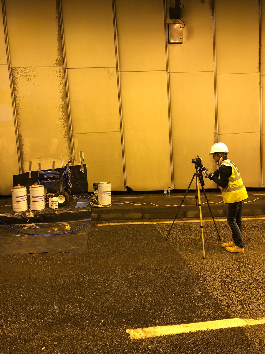 NewtonWPSystems's tweet photo. #Newtonites Kayleigh and Dan visited @ASFWaterproof on site at the Limehouse Link Tunnel last week!

The tunnel is closing overnight for ASF to carry out #specialist resin injection repairs on the entrance.

#sitevisit #waterproofing #construction #concrete #resininjection https://t.co/K7TyME7MIA
