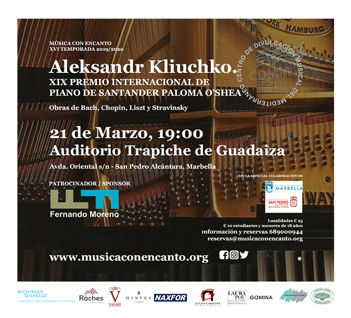 21MAR19:00 Auditorio Trapiche de Guadaiza San Pedro Alcántara <a href="/rusradiomarb/">Rus Radio Marbella</a> <a href="/MarbellaRus/">Марбелья. Испания.</a> <a href="/HotelSCristobal/">Hotel San Cristóbal</a> @HotelMonteros <a href="/HOSTALENRIQUETA/">HOSTAL ENRIQUETA</a> <a href="/TribunaMarbella/">La Tribuna, Marbella</a> <a href="/rotarymarbella/">RotaryClub de Marbella</a> <a href="/rotaryspa/">Rotary San Pedro</a> <a href="/dmproperties/">Diana Morales Properties | Knight Frank</a> <a href="/GomezyMolina/">Gómez&Molina Joyeros</a> <a href="/imarbellacom/">i-marbella.com</a> <a href="/MarbellaHashtag/">#Marbella</a> <a href="/citmarbella/">CIT Marbella</a> <a href="/whatsonmarbella/">Marbella Events</a>