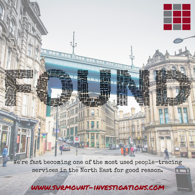 Surmount_PI's tweet photo. We are one of the most renowned and frequently utilised tracing services in Newcastle and throughout the whole of the North East. We are lawful, fast, efficient and most importantly accurate.

To learn more, visit our website:

https://t.co/B2Uzc5w5Xs https://t.co/X7pMUl8QmC