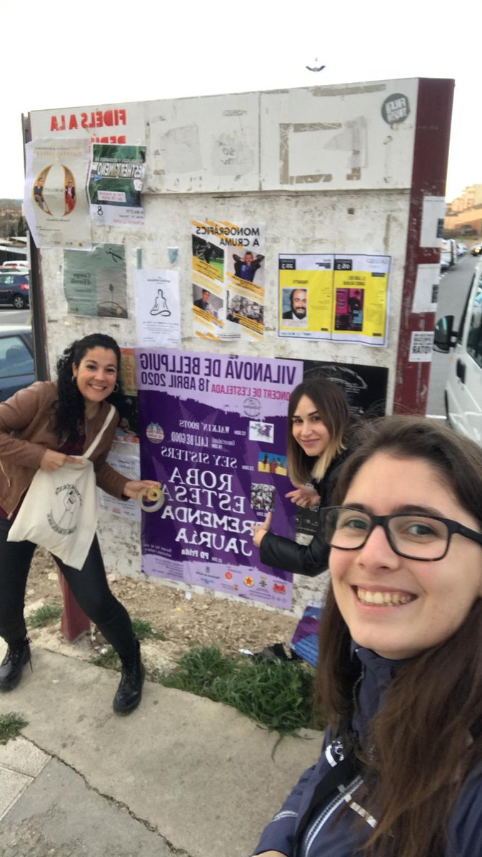 Concertestelada's tweet photo. Ja hem començat a penjar cartells de #viladona #18abril2020 #difonemelmissatge 
Ens hi trobem? https://t.co/MPbvv3pRIt