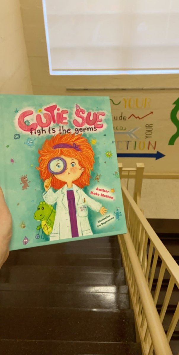 How appropriate for the nurse to read this book for our March Madness!?! #highlandhawks #fightinggerms