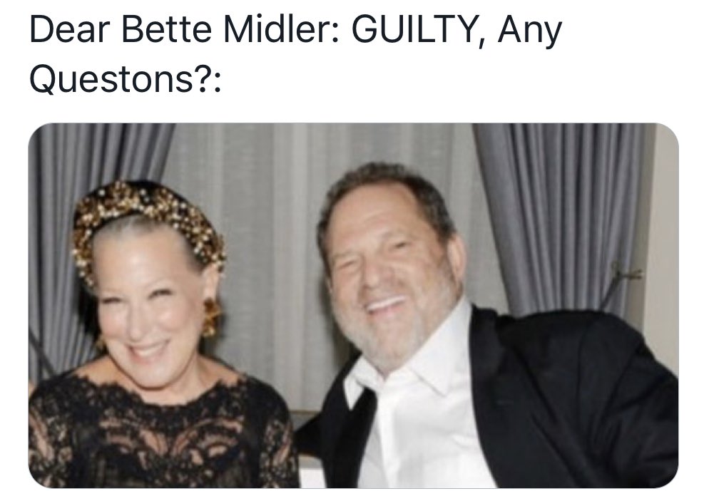 SherryAnders0n's tweet photo. @BetteMidler Dear Bette, you need to wash more than your brain for 20 seconds!!! #ShameOnYou #sheknowshebad https://t.co/uTToCz64jM