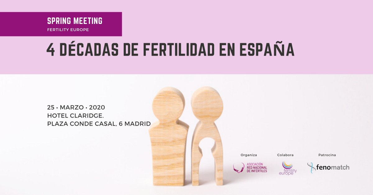 El 25 de marzo se celebra en Madrid Spring Meeting, la reunión anual de #FertilityEurope con representantes de asociaciones de fertilidad de más de 20 países. Nos hace mucha ilusión patrocinar este evento ¡Gracias <a href="/redinfertiles/">Red Infertiles</a> por contar con nosotros!