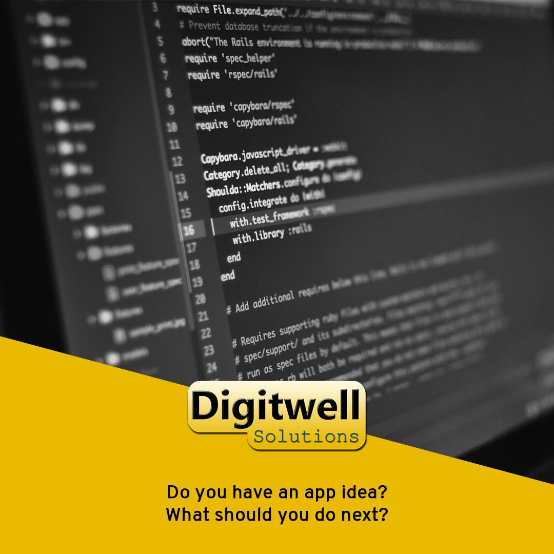 Do you have an app idea? What should you do next?

Using our 30+ Years of Software delivery experience,  Digitwell will help you at every step, from Market Research, Customer Needs Analysis, User Experience, through to developing your app and launching on the app stores.

#App