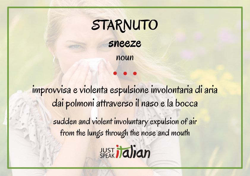 J_SpeakItalian's tweet photo. #laparoladelmese - #Italian #word of the month #March: #starnuto = #sneeze - #learnitalian #italianlanguage #italianwords #Italy #italianschool #health #behealthy #cold #allergy #sneezing https://t.co/F6Ly3pVJUS