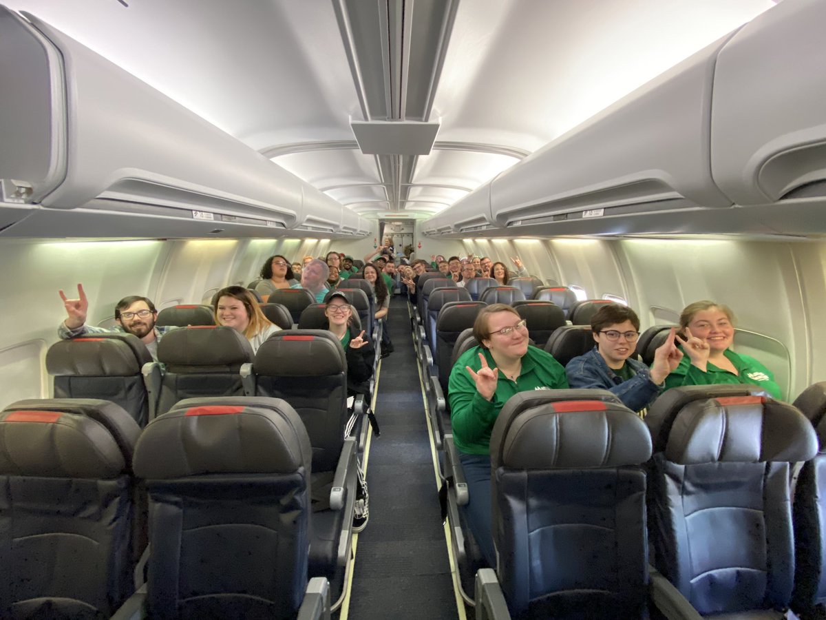 SixthManBand's tweet photo. Sixth Man Band boarded and ready for Texas! 🏀 #GoHerd https://t.co/f7k4Fh2SsU