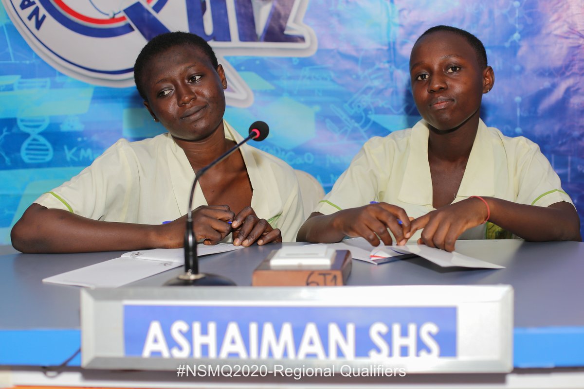 NSMQGhana's tweet photo. We are currently on the first round of the fourth and final contest for day, and competing are:

Ashaiman SHS
Tema Methodist SHS
Osudoku SHS
O'Reilly SHS

#NSMQ2020 #NSMQ2020RegionalQualifiers https://t.co/NOn9G9kZja
