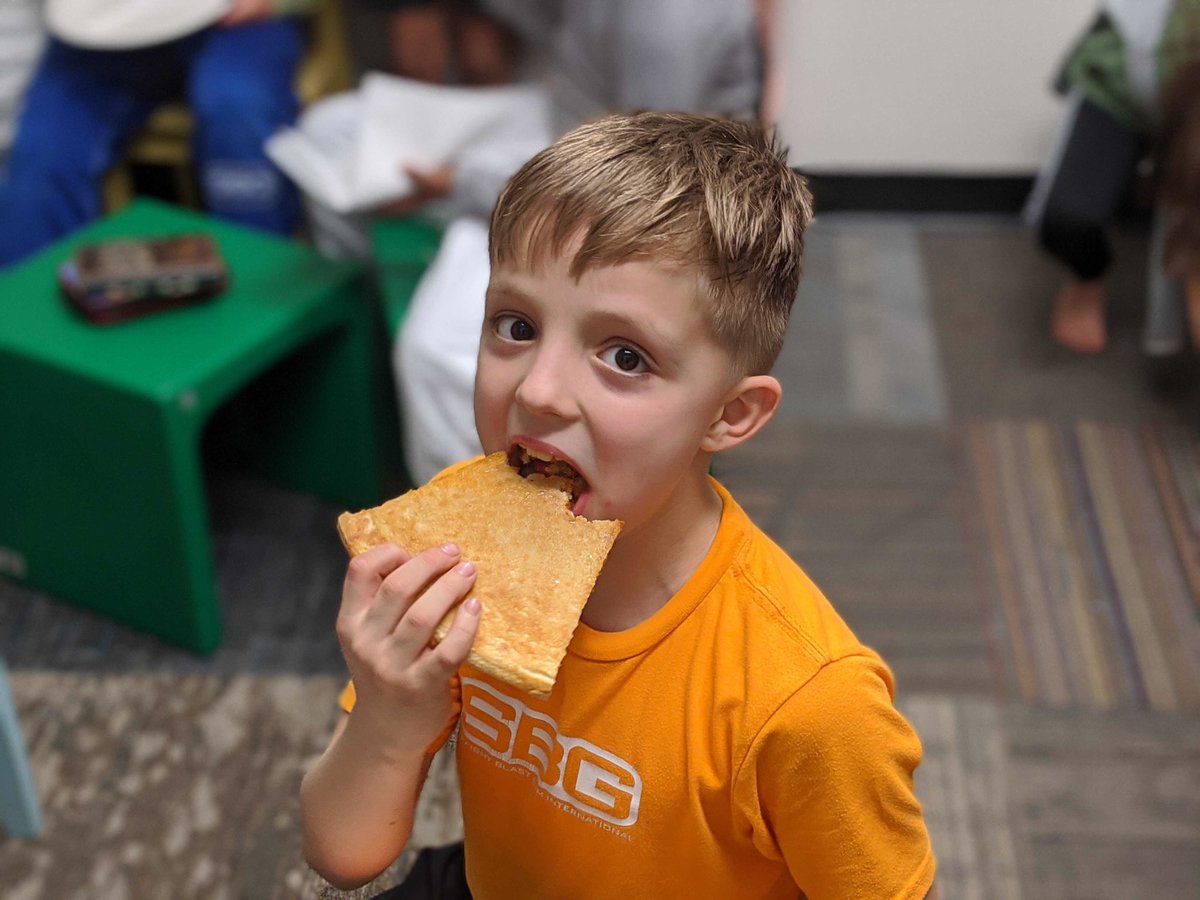 SBG_Buford's tweet photo. We had an awesome time at our Pajama Pizza party last week. Great job kiddos! #jiujitsu #martialarts #sbgbuford https://t.co/JyU4NuMbpk