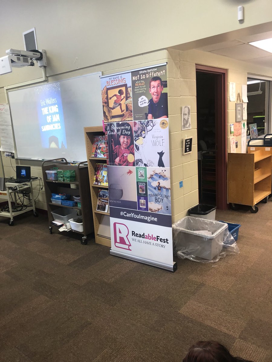 RegentParkPS's tweet photo. A big thank you to @EricRWalters @OneWorldSchoolh and @Itoor_SCDSB. The kids loved hearing and discussing Eric’s message on empathy and inclusion. #itstarts with all of us! @simcoecounty #readablefest https://t.co/ju478hnheT