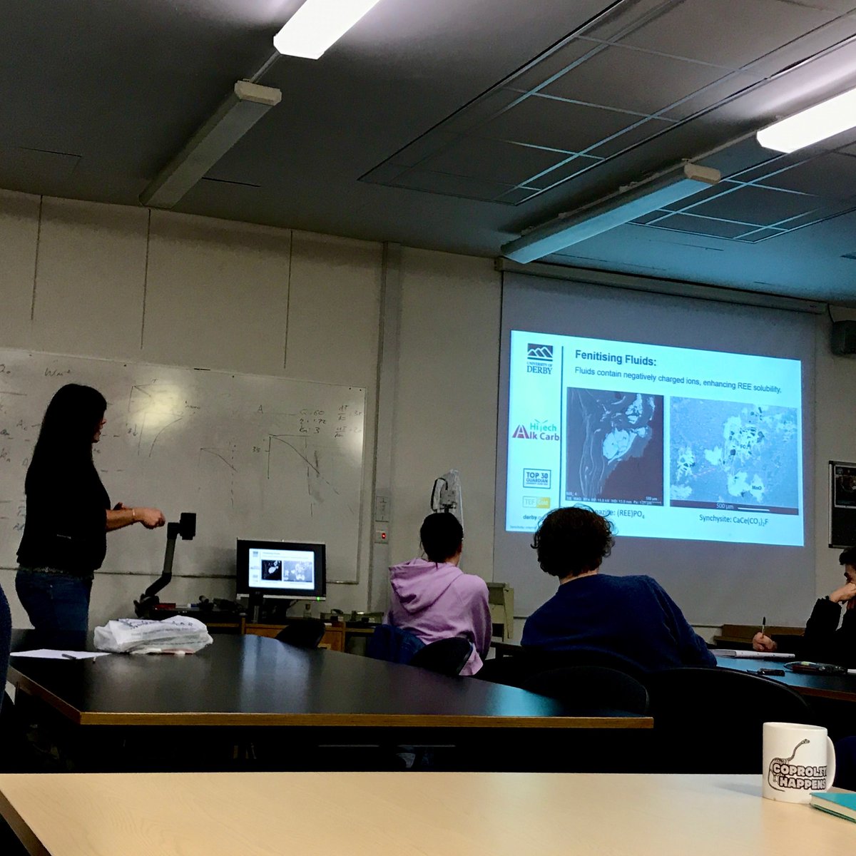 Eva Marquis (@evamarquis1) on Twitter photo <a href="/DrHollyElliott/">Holly Elliott</a> from <a href="/DerbyUni/">University of Derby</a> giving a great evening <a href="/LeicesterSEG/">LeicesterUni SEG</a> talk on using #Fenites as exploration vectors for #REE #Carbonatites done during the <a href="/HiTech_AlkCarb/">HiTech AlkCarb</a> project <a href="/DrHollyElliott/">Holly Elliott</a> from <a href="/DerbyUni/">University of Derby</a> giving a great evening <a href="/LeicesterSEG/">LeicesterUni SEG</a> talk on using #Fenites as exploration vectors for #REE #Carbonatites done during the <a href="/HiTech_AlkCarb/">HiTech AlkCarb</a> project