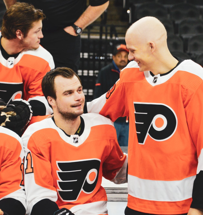 YahooSportsNHL's tweet photo. Today is Oskar Lindblom day. ❤️ 

(📸 @NHLFlyers) https://t.co/kCMOFTUoLu