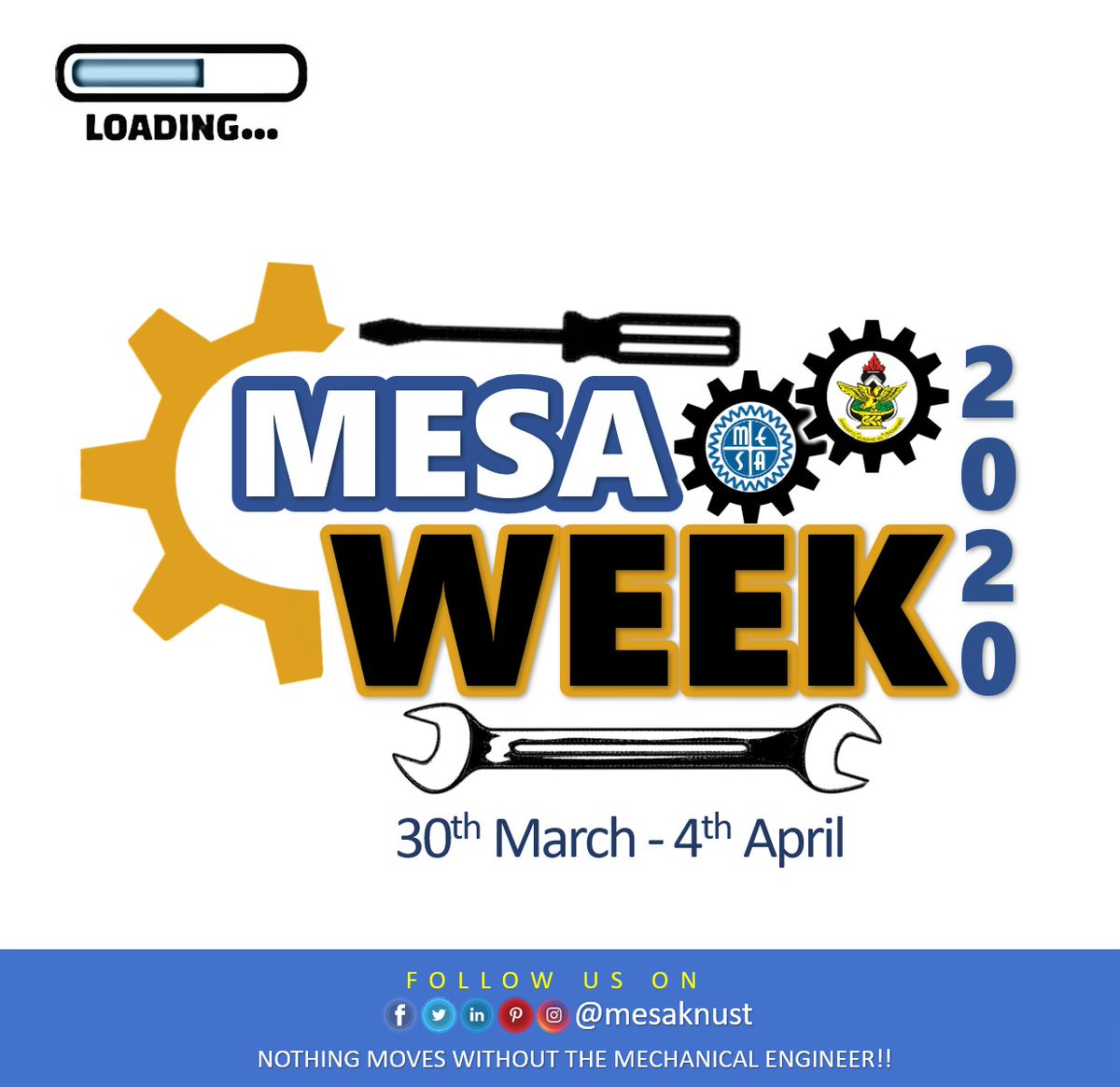 mesaknust's tweet photo. The most anticipated MESAWEEK Celebration will be coming of from 30th March to 4th April. It has been ages since we had such a weeklong celebration and this year promises to educate and entertain the cherished @mesaknust members. #mesaweek  @_gesa_knust @GhieUenr @nsbeknust https://t.co/jayyji1c54