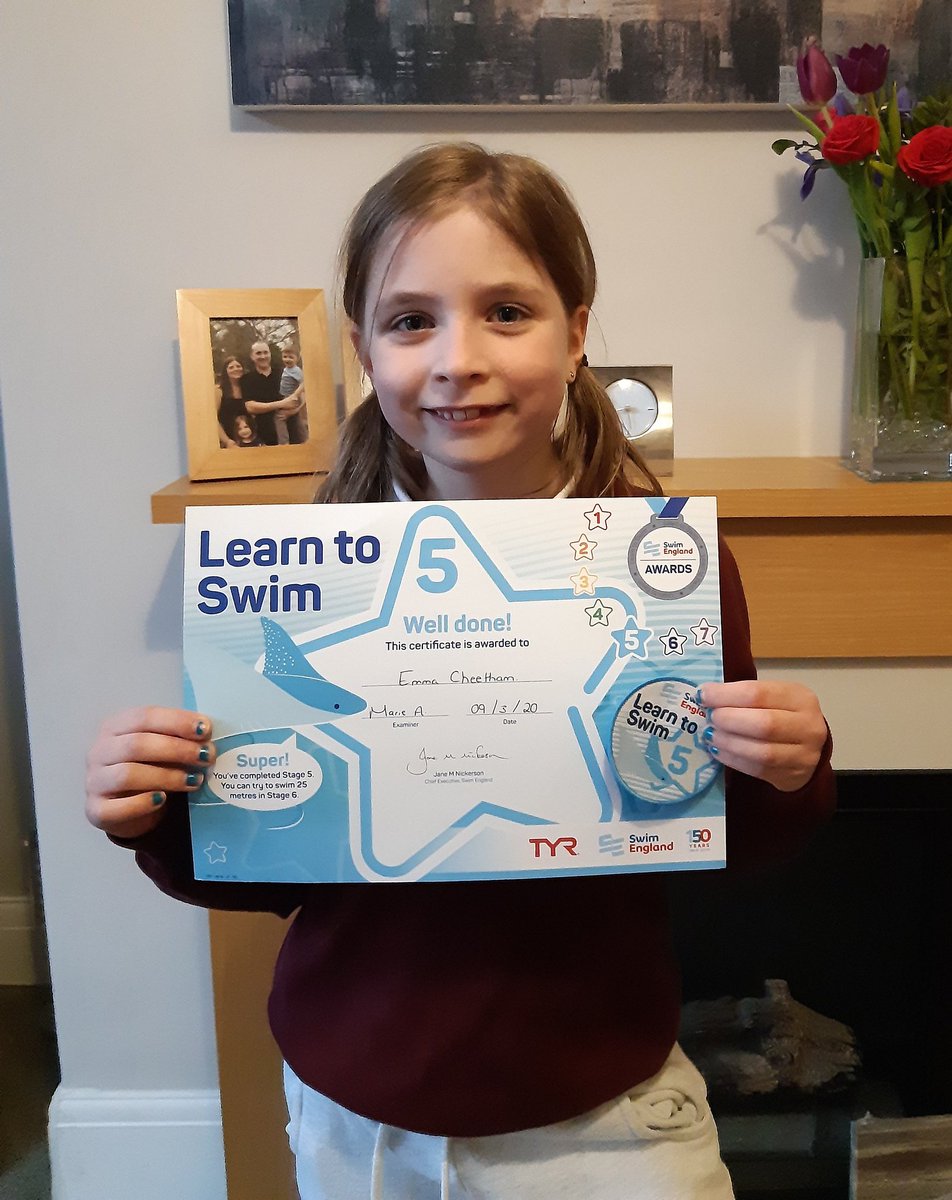 andy_cheets's tweet photo. @MundellaPeacock @MundellaSport @CLCheethamUK Emma finally passed level 5 swimming 🙂 https://t.co/MobwZKJgrX