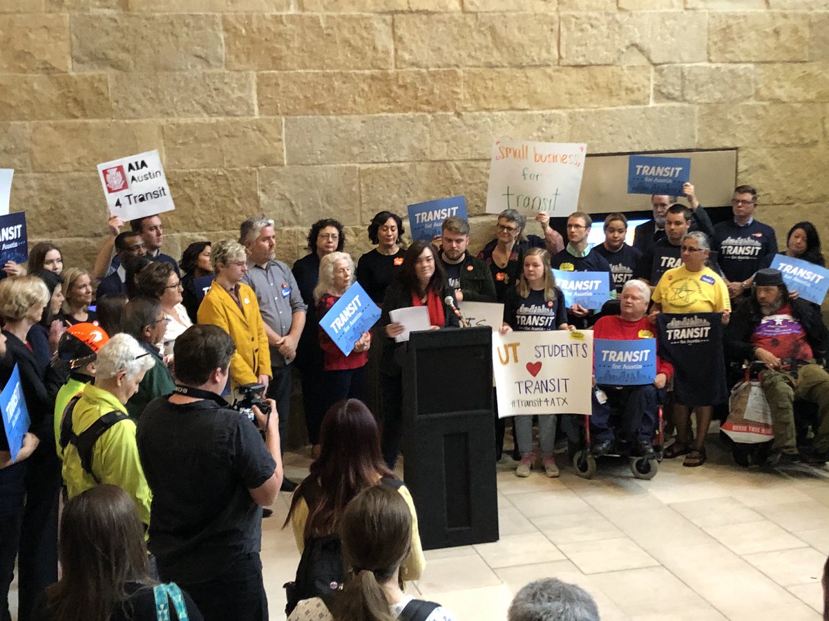 TransitForATX's tweet photo. Thank you #ACPTA and @LIUNA #Local1095 for standing with us for more #Transit4ATX! 🚌🚈 https://t.co/wdCsAYCrpU