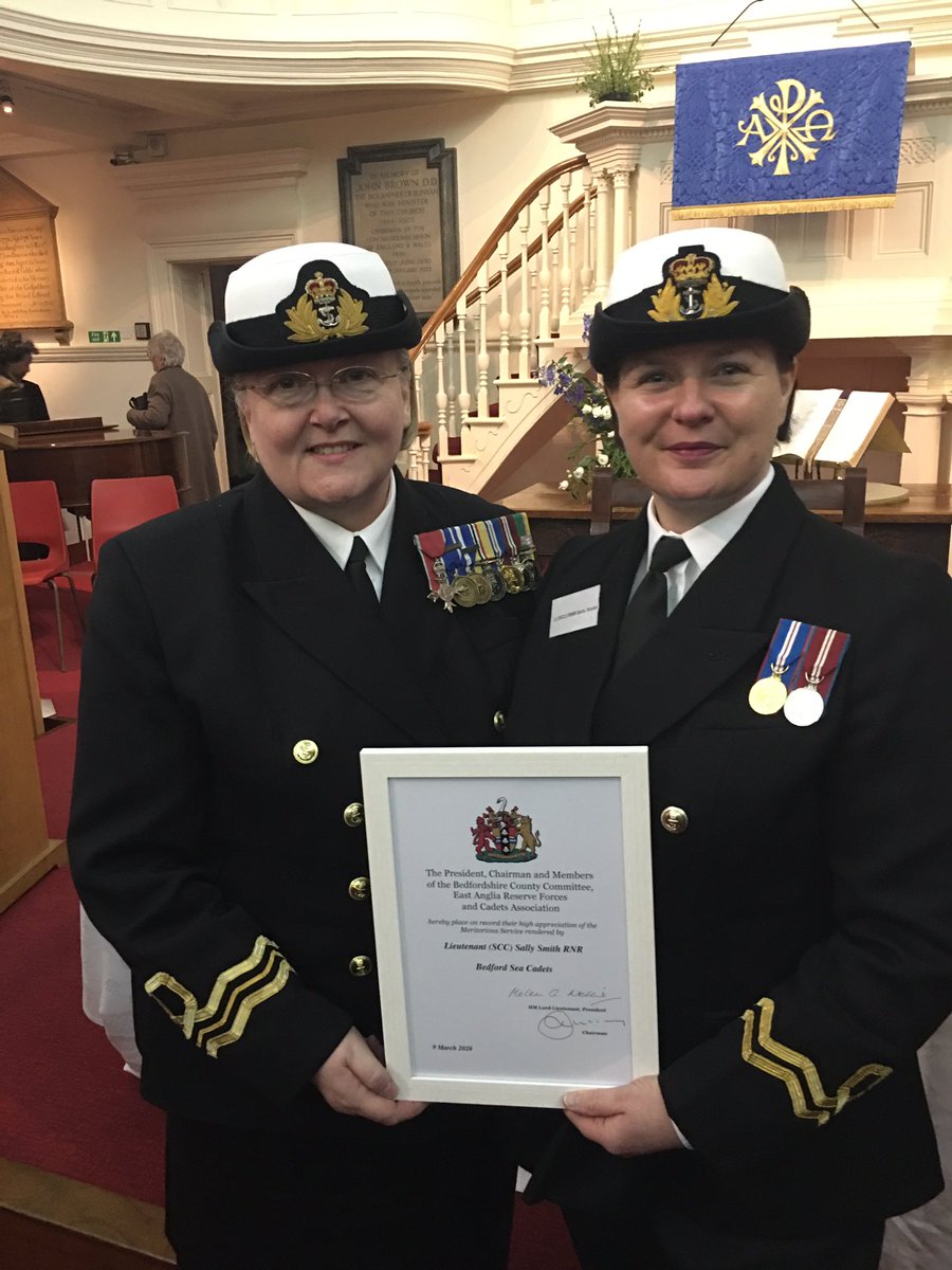 Such an honour and privilege to be awarded <a href="/LLieutenantBeds/">Lord-Lt Bedfordshire</a> certificate of Meritous service. Beautiful ceremony <a href="/Captain_SCC/">Captain Sea Cadets</a> @SSOEASTERN <a href="/LadyRut91904144/">Lady Ruth</a>  official pics to follow ⚓️💙