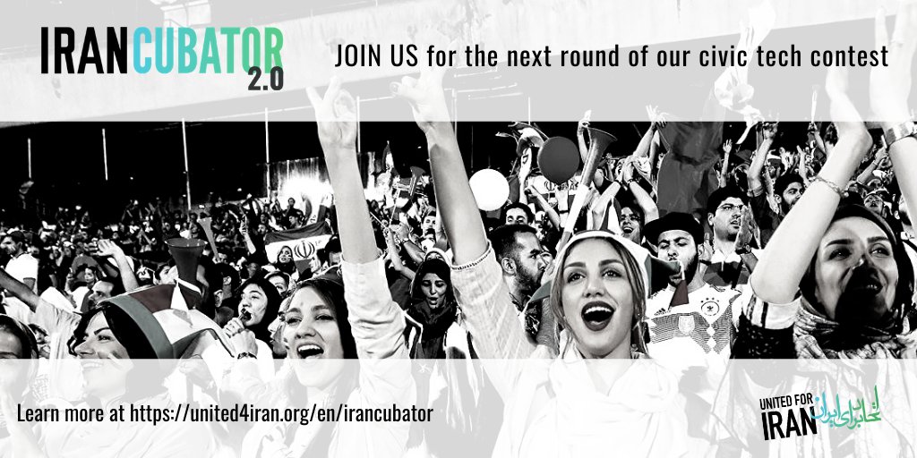 united4iran's tweet photo. Only 5 weeks remain to submit your idea for a #socialgood tech tool for consideration in our #IranCubator2.0. Check out our contest page to learn more about this round's priority areas and please SHARE widely. #techforgood #IranTech #TECH4ALL https://t.co/Cynt9Mnxxf https://t.co/evgRIxz6cI