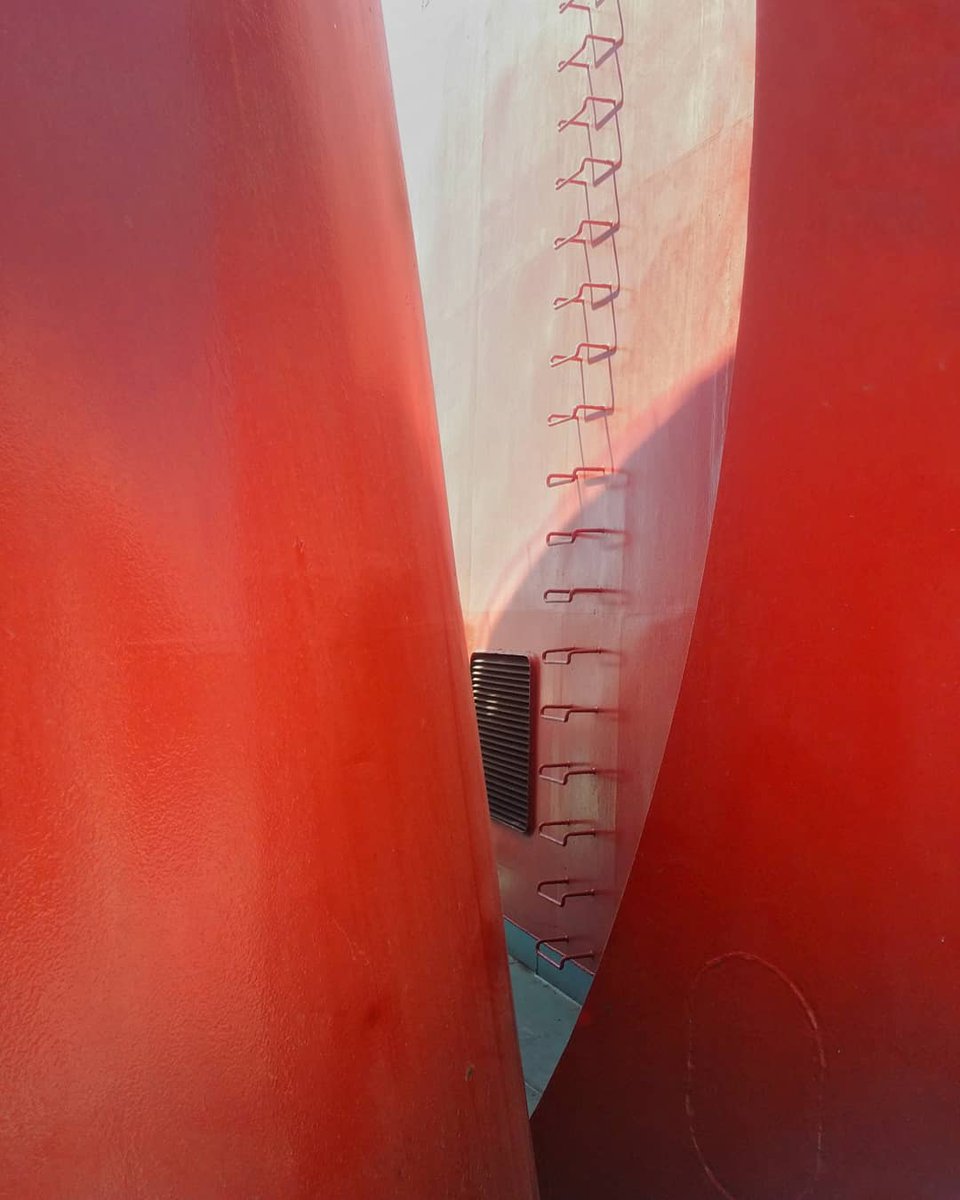  #BitsAndPiecesClose up of a ship's funnel. #photography