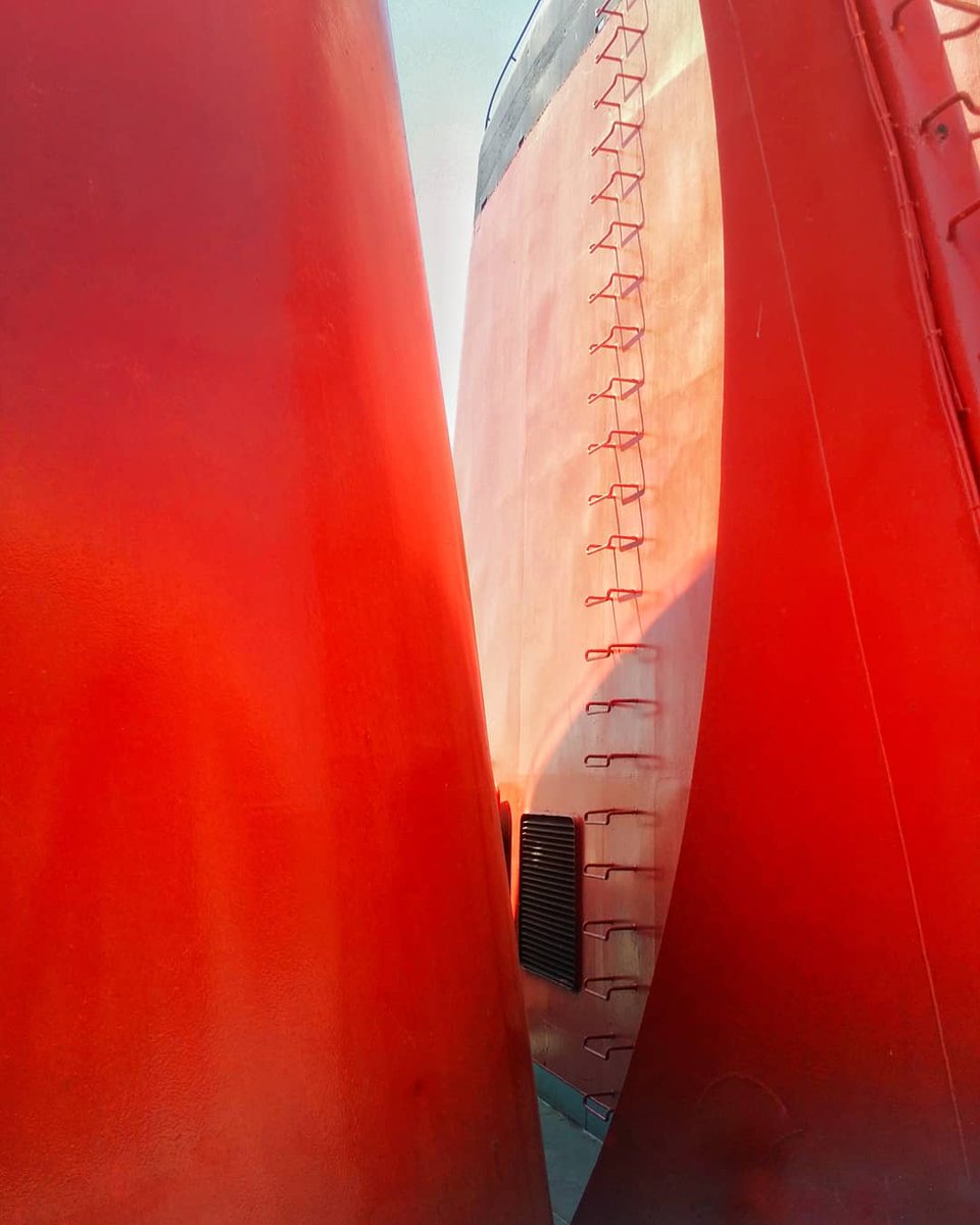  #BitsAndPiecesClose up of a ship's funnel. #photography