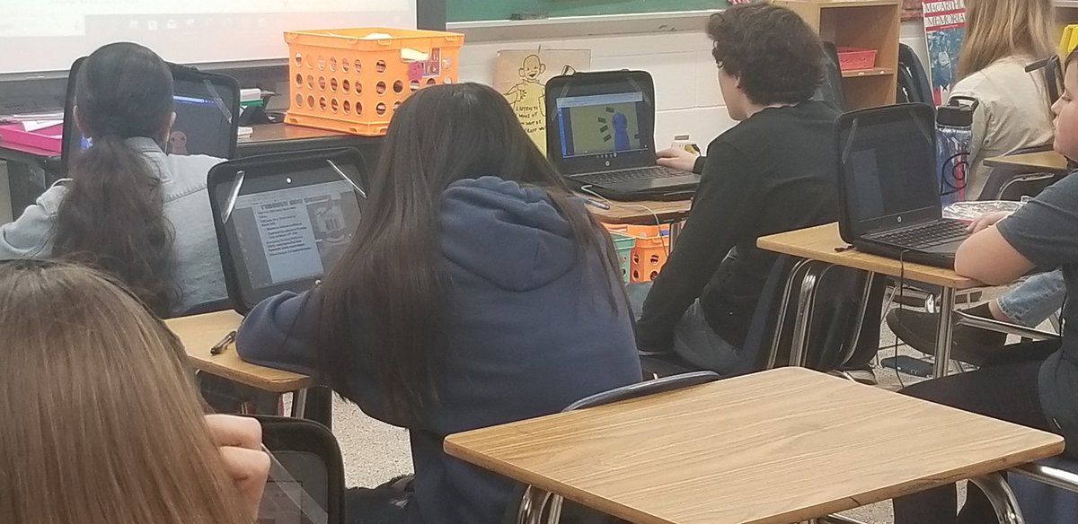 It looks like they are just on their Chromebooks but did you know they are actually in small groups via schoology? At their own pace, students are learning using various differentiated activities based on their learning style and development.  <a href="/LynnhavenMiddle/">Lynnhaven Middle School</a>
