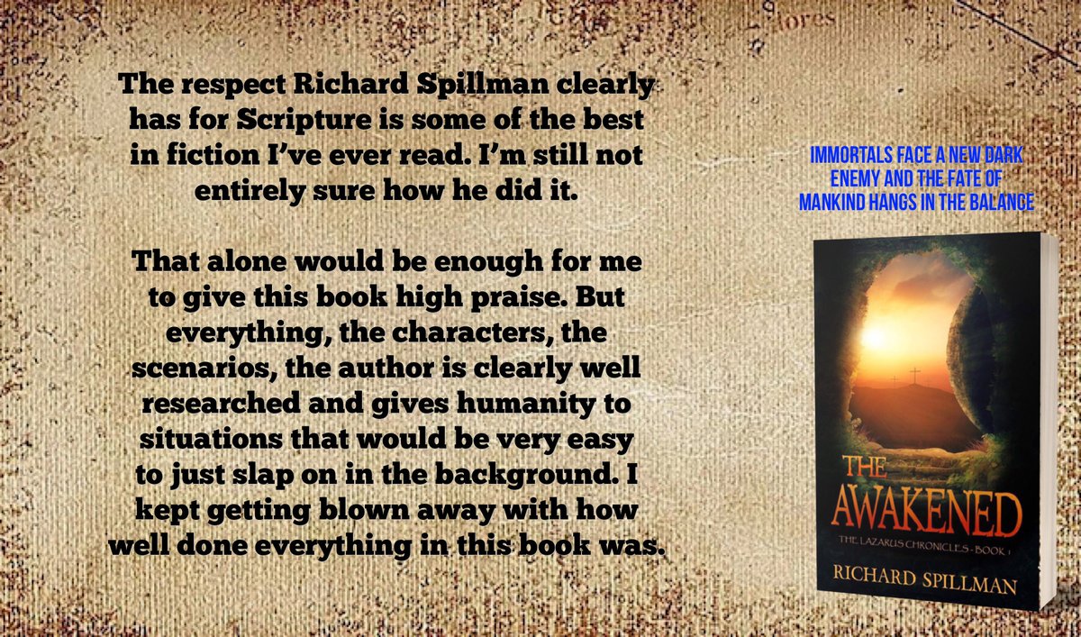 I can’t thank this reader enough. The review caught exactly what I was going for as I wrote The Awakened – a thrilling thriller (say that fast 5 times) that respects the Word.