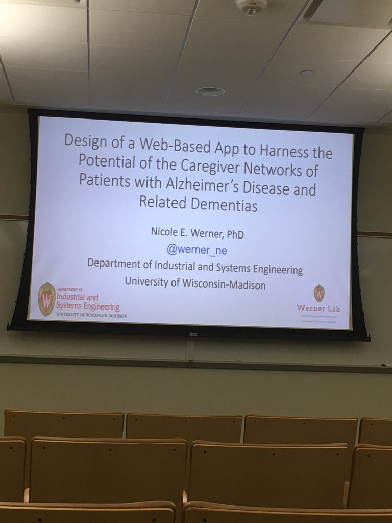 WernerLabIU's tweet image. This afternoon Dr. @werner_ne gave an outstanding presentation regarding our work on technology design for complex informal caregiving settings at the @uw_medicine Health Services and Care Research Program Seminar Series  #humanfactorsinhealthcare #gooddesignmatters