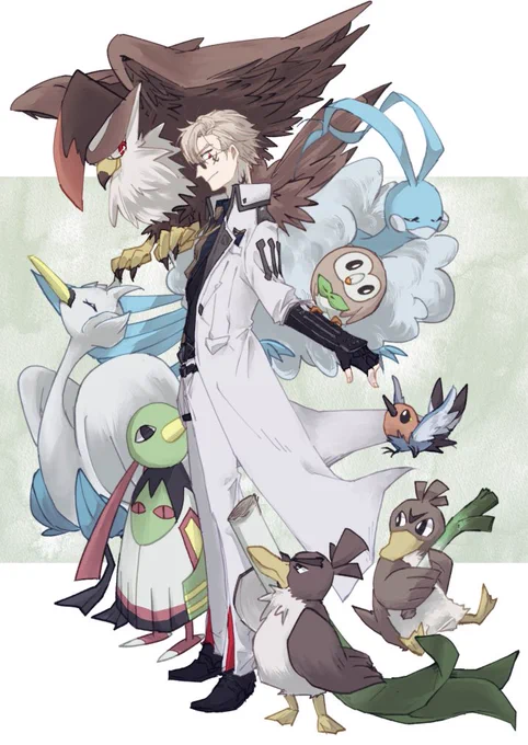 山鳥毛と鳥pkmn 