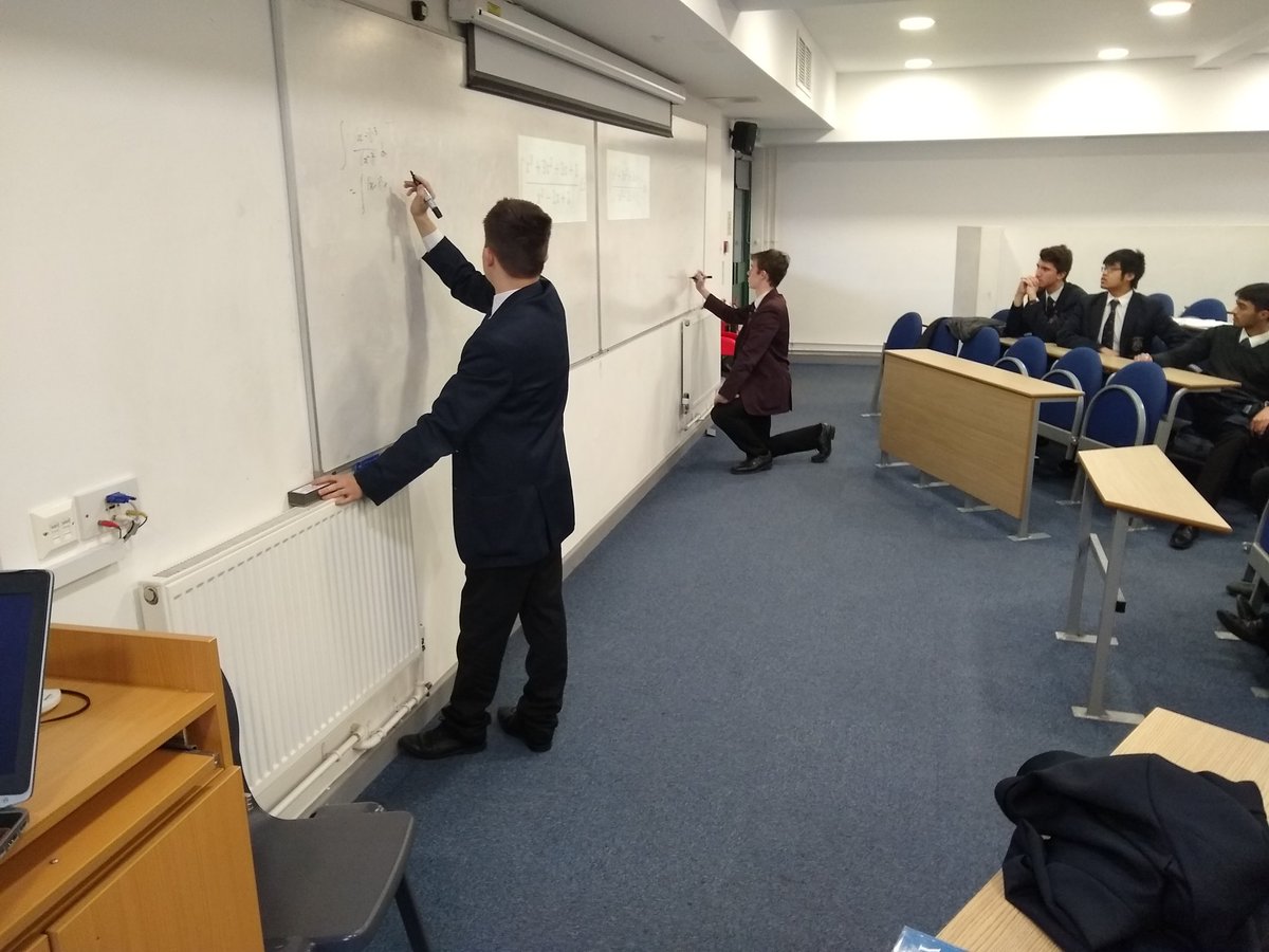 HA_MathsDept's tweet photo. Great atmosphere for the annual Haberdashers Adams Integration Bee in the lecture theatre. Semi Finals and Finals tomorrow lunchtime. Audience welcome! 🥇 https://t.co/UbahK6ClW0