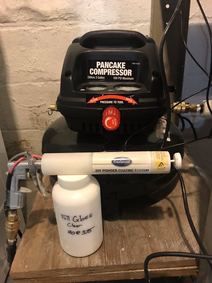 TheExCB's tweet photo. Remember that scene in Raising Arizona where @RealHollyHunter breaks down because she loves Nathan Jr. so much? That’s how I felt when switching over to my new @EastwoodCo powder coating system. #metalsmith #powdercoating #theexcb #ohioartist #watchmakerlife https://t.co/mlvb920LgC