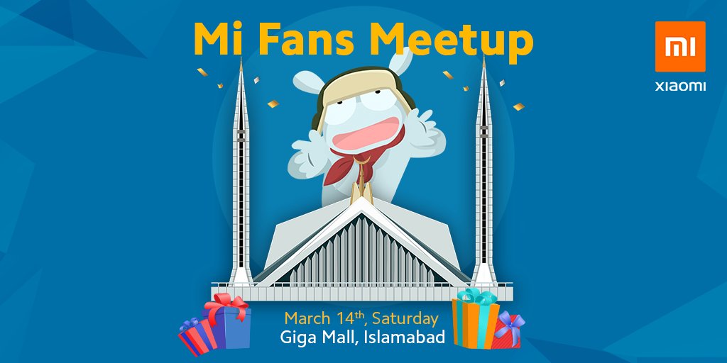 Xiaomi_Pakistan's tweet photo. This time in Islamabad, we are having our next Mi Fans Meetup at Giga Mall.
Stay tuned to find out how to join. Can't wait to meet our Mi fans :)
#MiFansMeetup #MiFanClubPakistan https://t.co/8shNq5rr8W