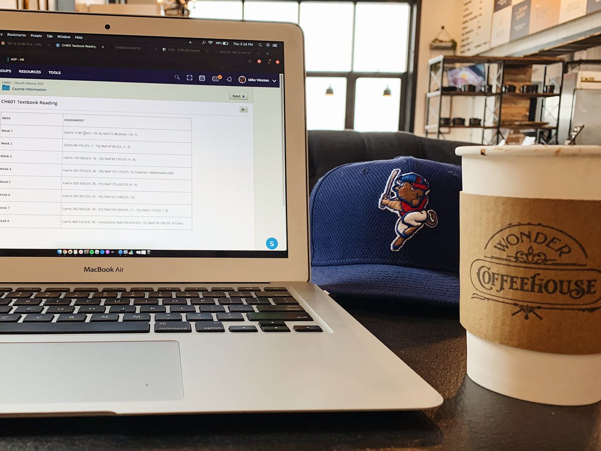 mwes10's tweet photo. Recently wrapped up building my Church History course...today it goes live for the students.
Love challenging studentsβ assumptions eight weeks at a time. #Seminary #ChurchHistory #AdjunctLife #ConstructivistLearning https://t.co/sMnWXx9Vaj