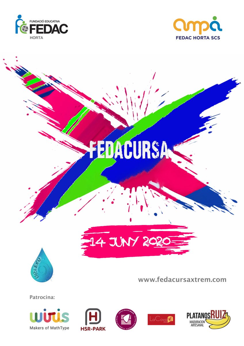 fedacursaxtrem's tweet photo. 📣INSCRIPCIONS OBERTES per a la #6a @fedacursaxtrem !! Inscripcions a l’oficina de l’Ampa. @FEDACHorta @AmpaSCS @Urleku #lhasdeviure #solidaris #14juny2020 @PlatanosRuiz @dentalmarin @wirismath #hsrpark #lacova #obstacles https://t.co/5aEN1SqIcP