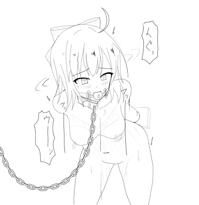 猿轡の日らしいので沖田さんの落書き 