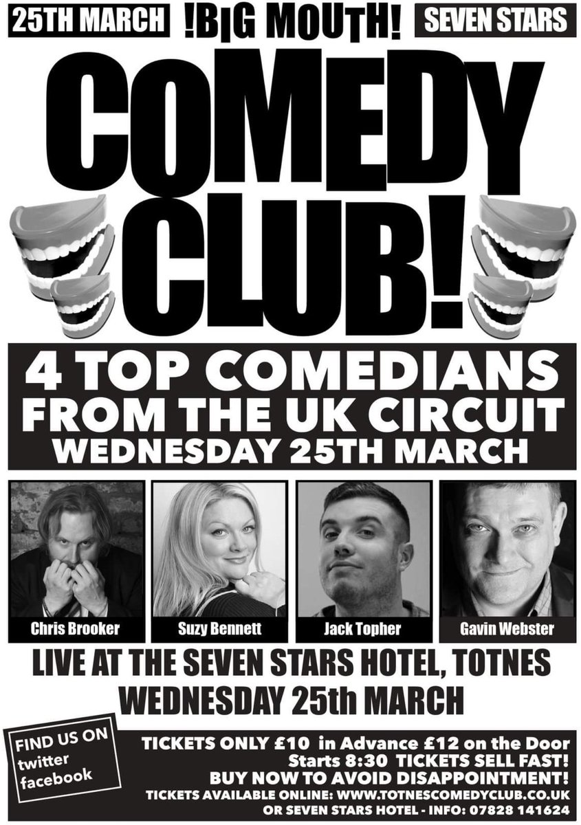 Not long 'til Bigmouth's back <a href="/rsstotnes/">Royal Seven Stars</a> 😀