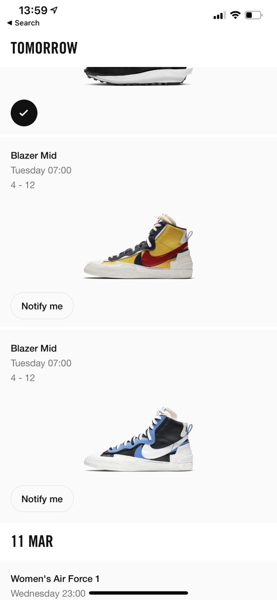 nike sacai restock